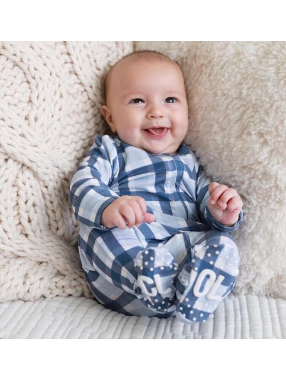 Caden Lane Paxton Plaid Footie Pajamas